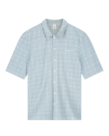 Law of the Sea Saltern Jacquard Shirt Denim Blue
