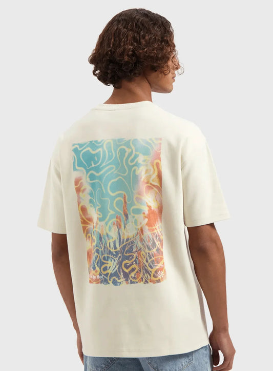 Law of the Sea Daydream Backprint Tee Cotton Almond