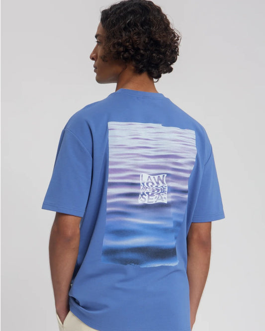 Law of the Sea Gulf Stream Artwork Tee Blue Cotton