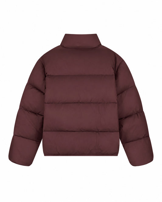 Law of the Sea Haze Short Puffer Jacket Huckleberry, tweede aanzicht van de gewatteerde jas