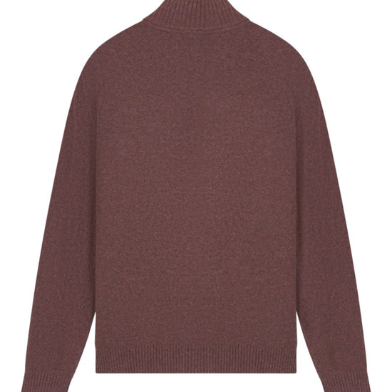 Law of the Sea Lamar Knitted Half Zip Huckleberry – achteraanzicht