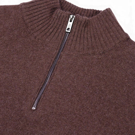Law of the Sea Lamar Knitted Half Zip Huckleberry – detail