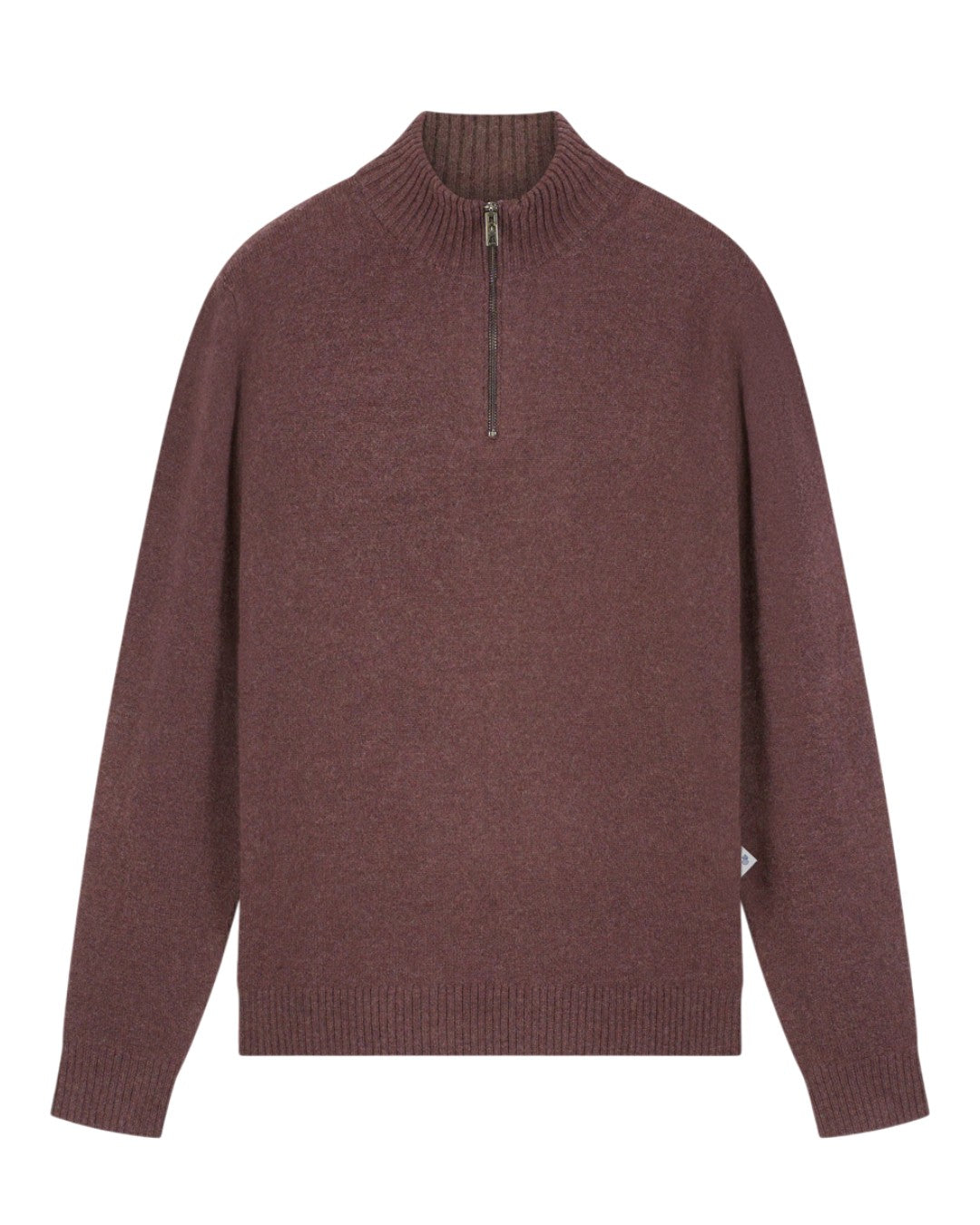 Law of the Sea Lamar Knitted Half Zip Huckleberry – vooraanzicht