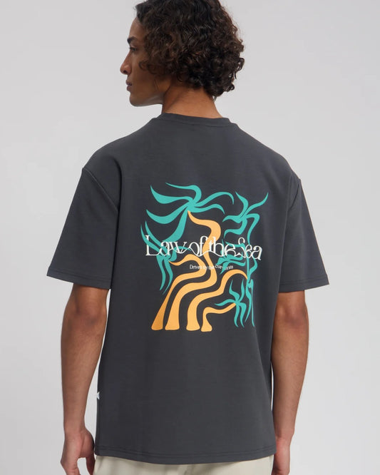 Law of the Sea Palm Sway Artwork Tee Cotton Phantom