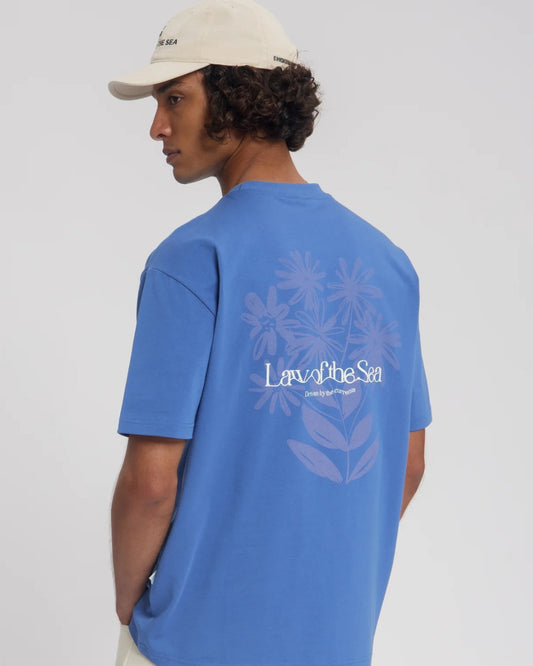 Law of the Sea Petals Artwork Tee Cotton Dutch Blue
