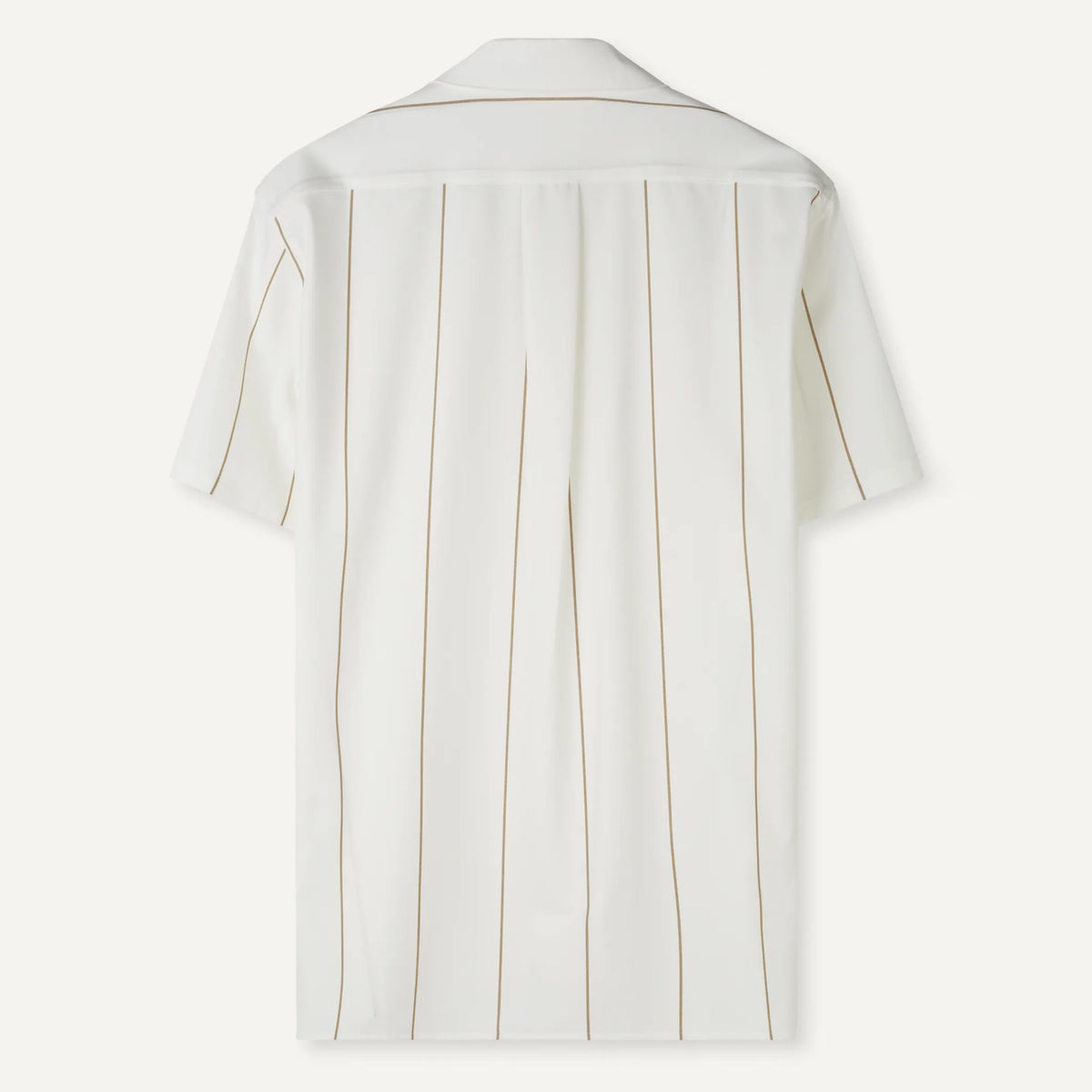 Libertine-Libertine Cave gestreept hemd White Khaki – achteraanzicht