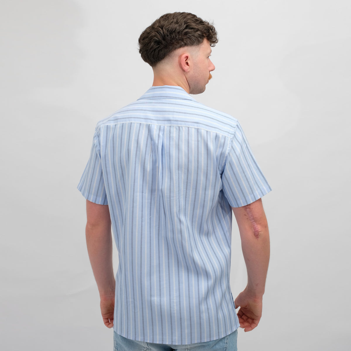 Libertine Libertine Cave Printed Shirt Oxford Blue – productbeeld 9