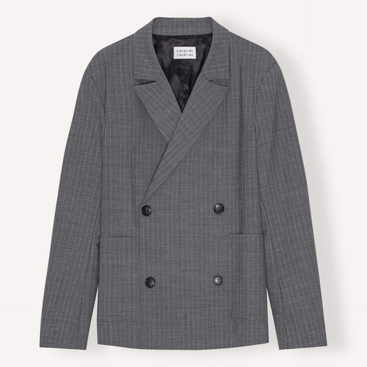 Libertine-Libertine Public krijtstreepblazer Grey Pin – vooraanzicht