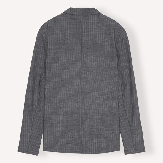 Libertine-Libertine Public krijtstreepblazer Grey Pin – achteraanzicht
