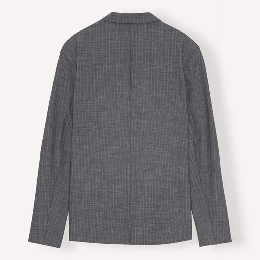Libertine-Libertine Public krijtstreepblazer Grey Pin – achteraanzicht