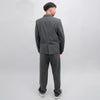 Libertine-Libertine Public krijtstreepblazer Grey Pin – gedragen, volledige achterzijde