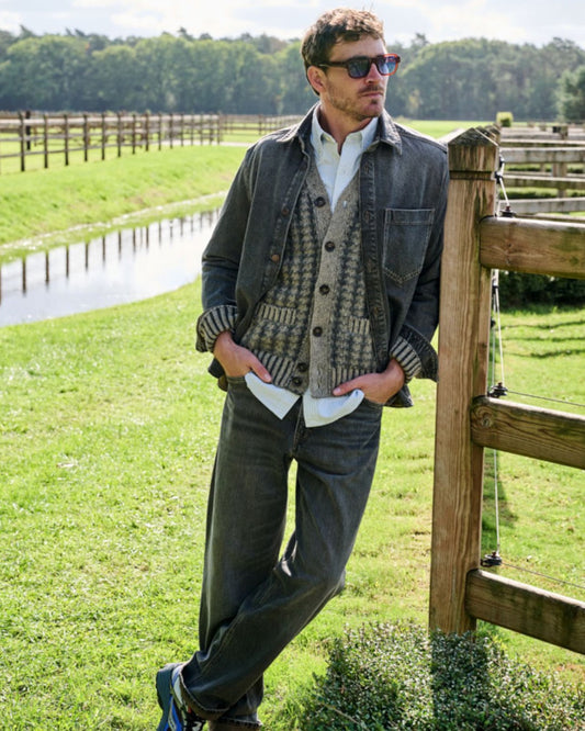 DRYKORN Dieggo Relaxed Fit Denim Overshirt Brown