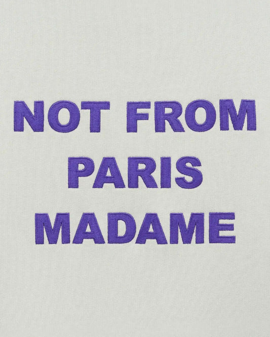 Drôle de Monsieur Bold Slogan Hoodie Grey productfoto 3