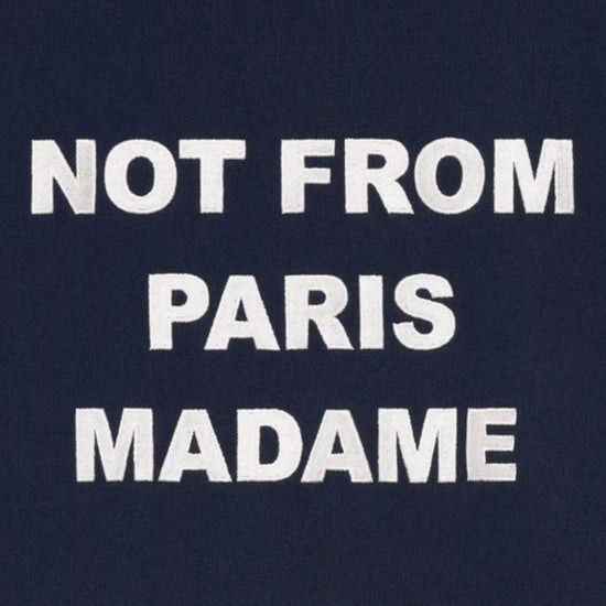 Drôle de Monsieur Bold Slogan Hoodie Navy productfoto 3