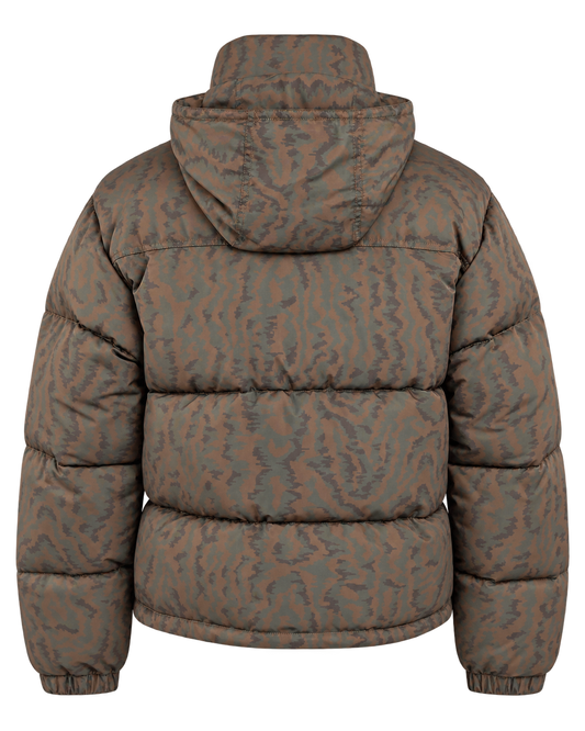 Drôle de Monsieur khaki puffer jacket achterkant