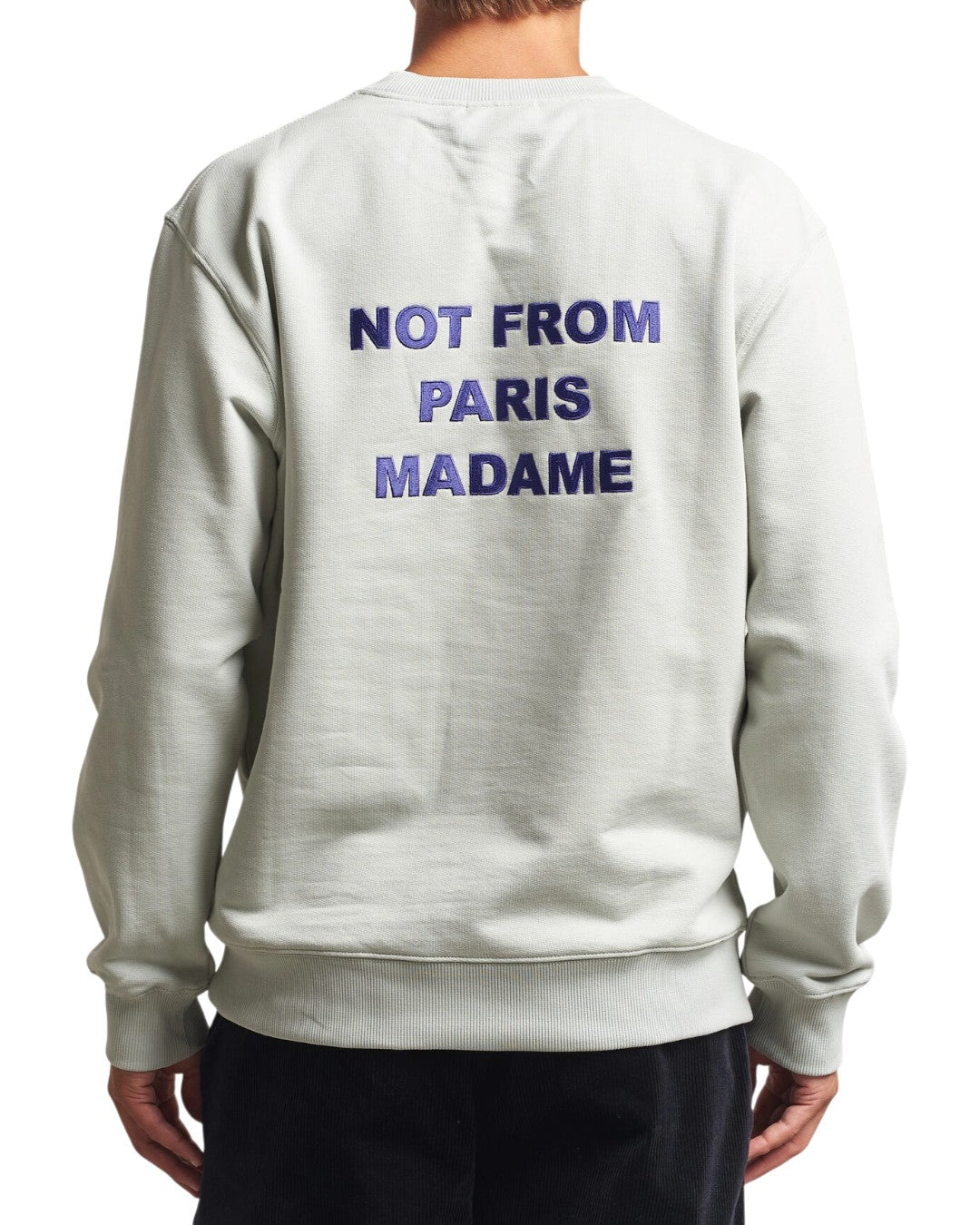 Drôle de Monsieur Bold Slogan Sweatshirt Grey productfoto 1