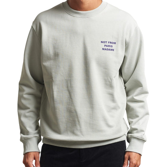 Drôle de Monsieur Bold Slogan Sweatshirt Grey productfoto 2