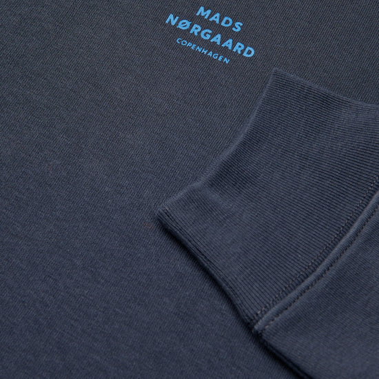 Mads Nørgaard Standard Crew Logo Sweat Blue – achteraanzicht