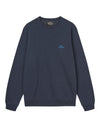 Mads Nørgaard Standard Crew Logo Sweat Blue – vooraanzicht