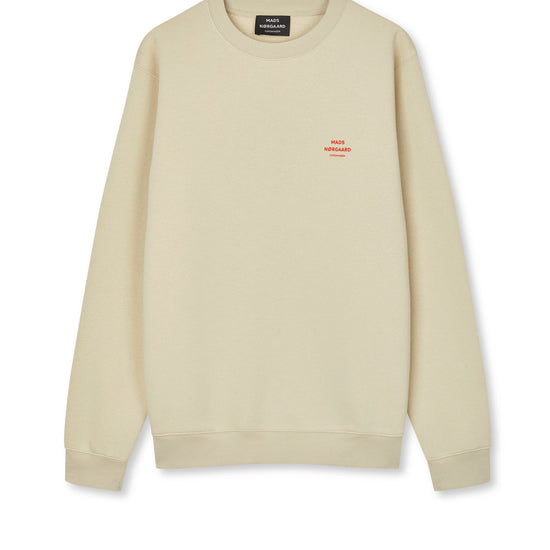 Mads Nørgaard Standard Crew Logo Sweat Castle Wall – vooraanzicht