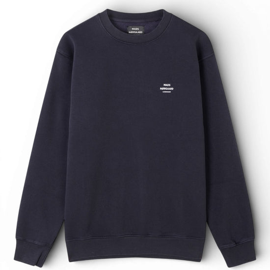 Mads Nørgaard Standard Crew Logo Sweat Parisian Night – vooraanzicht