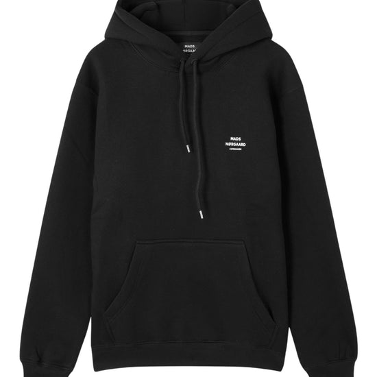 Mads Nørgaard Standard Hoodie Logo Sweat Black – vooraanzicht