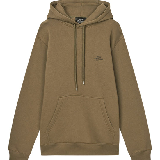 Mads Nørgaard Standard Hoodie Logo Sweat Brown – vooraanzicht