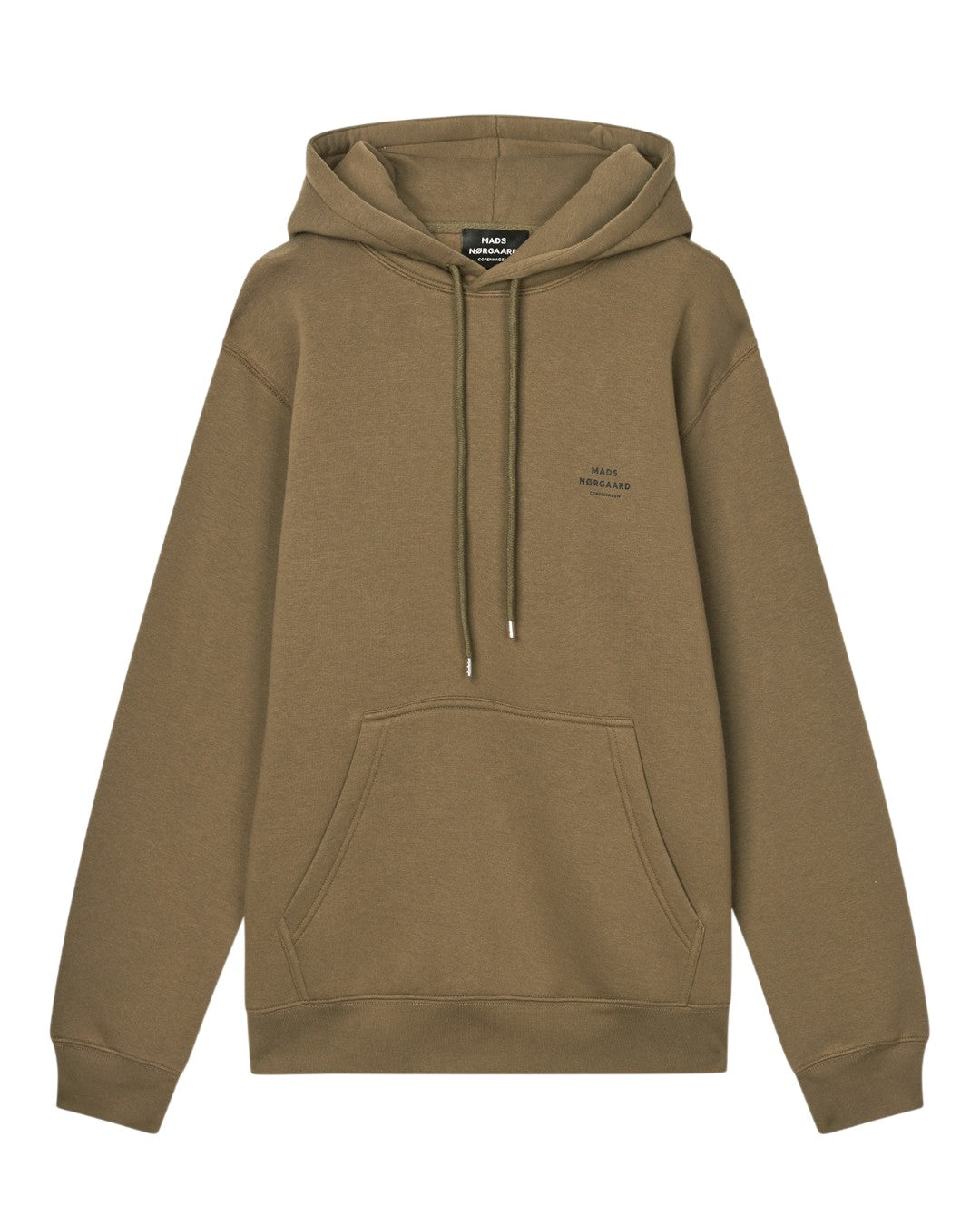Mads Nørgaard Standard Hoodie Logo Sweat Brown – vooraanzicht