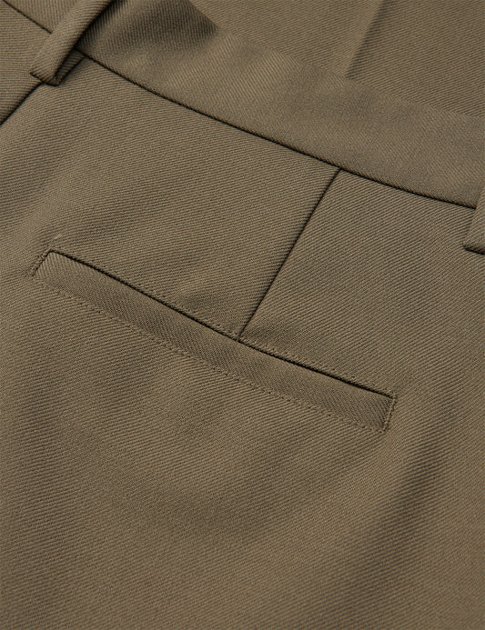 Mads Nørgaard Super Twill Henry broek Brown – achteraanzicht