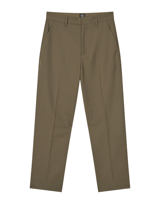 Mads Nørgaard Super Twill Henry broek Brown – vooraanzicht