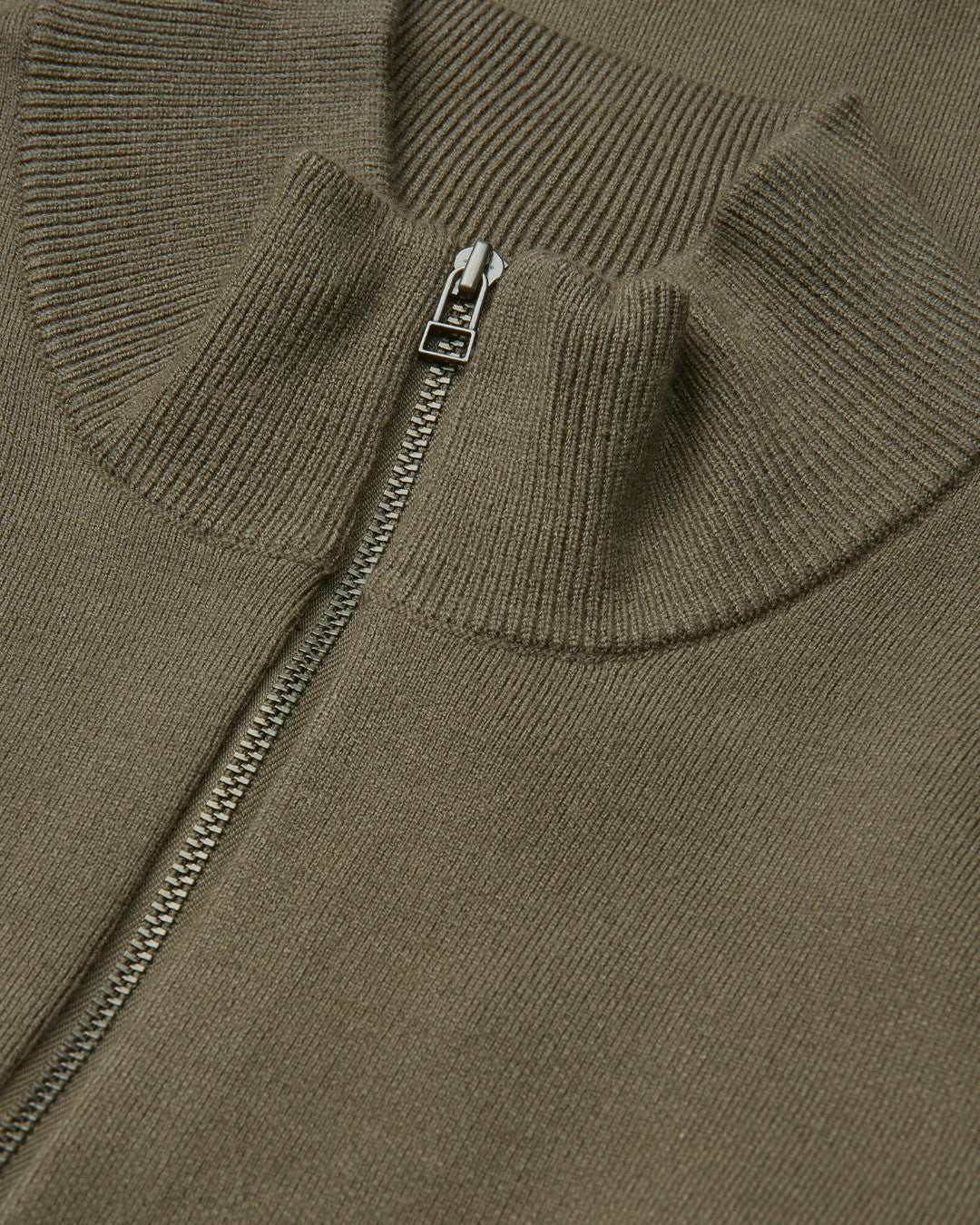 Mads Nørgaard Urban Chase Half Zip Knit Brown – achteraanzicht