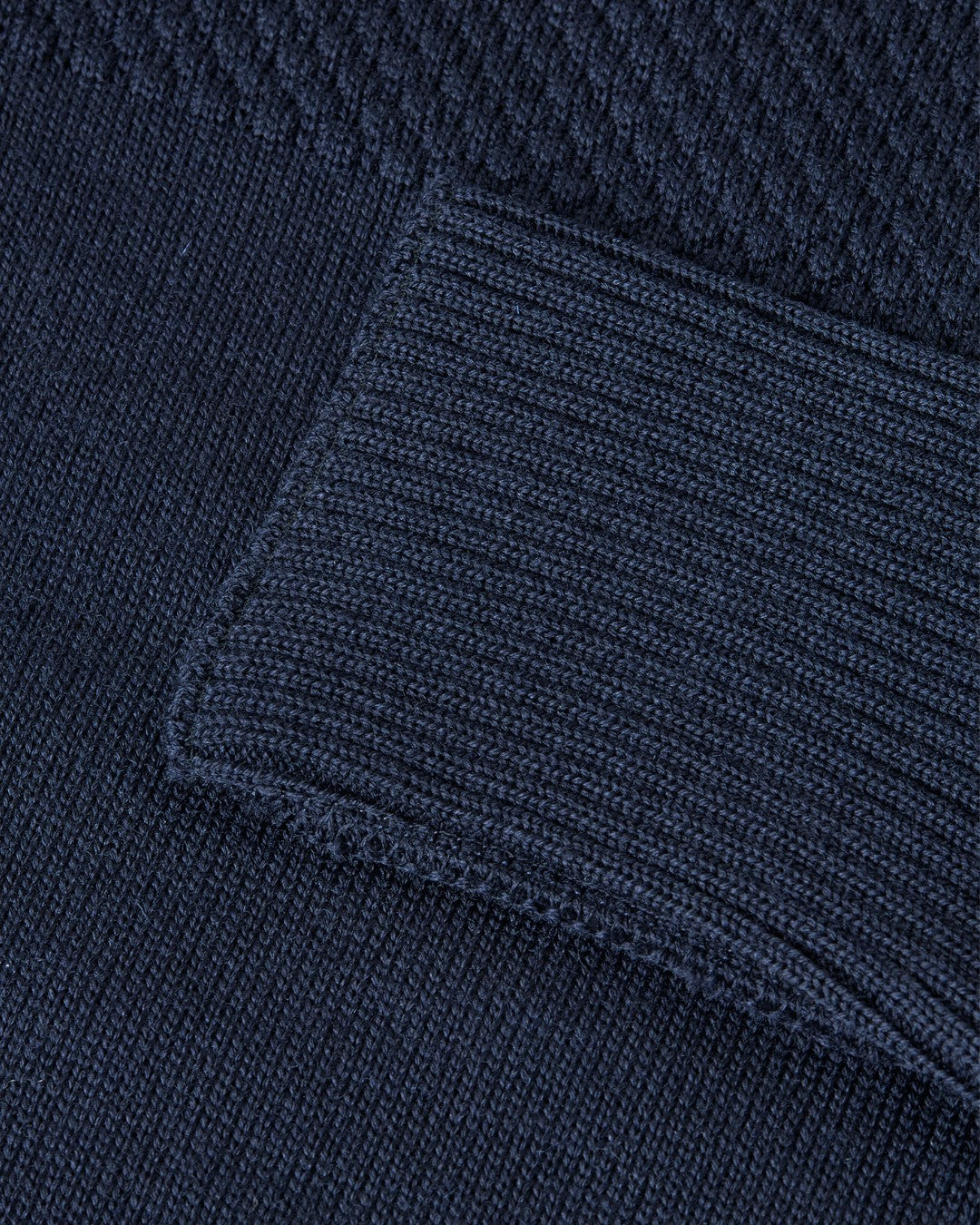 Mads Nørgaard Wool Klemens Turtle Neck Knit Blue – achteraanzicht