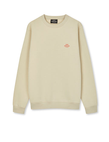 Ecru Beige Soft Crewneck Sweater