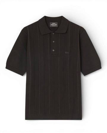 Black Classy Knit Romeo Polo