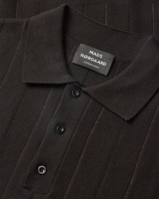 Black Classy Knit Romeo Polo