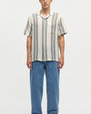Vanilla Deep Sea Stripe Weave Mesh Kenji Shirt