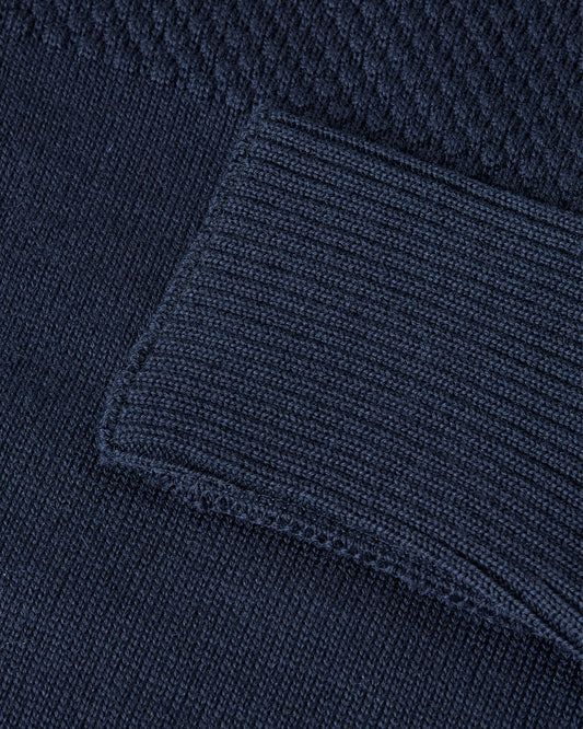 Wool Klemens Knit Turtle Neck Pullover Blue
