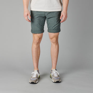 Mason’s Linen Checked Shorts Grey Blue – vooraanzicht