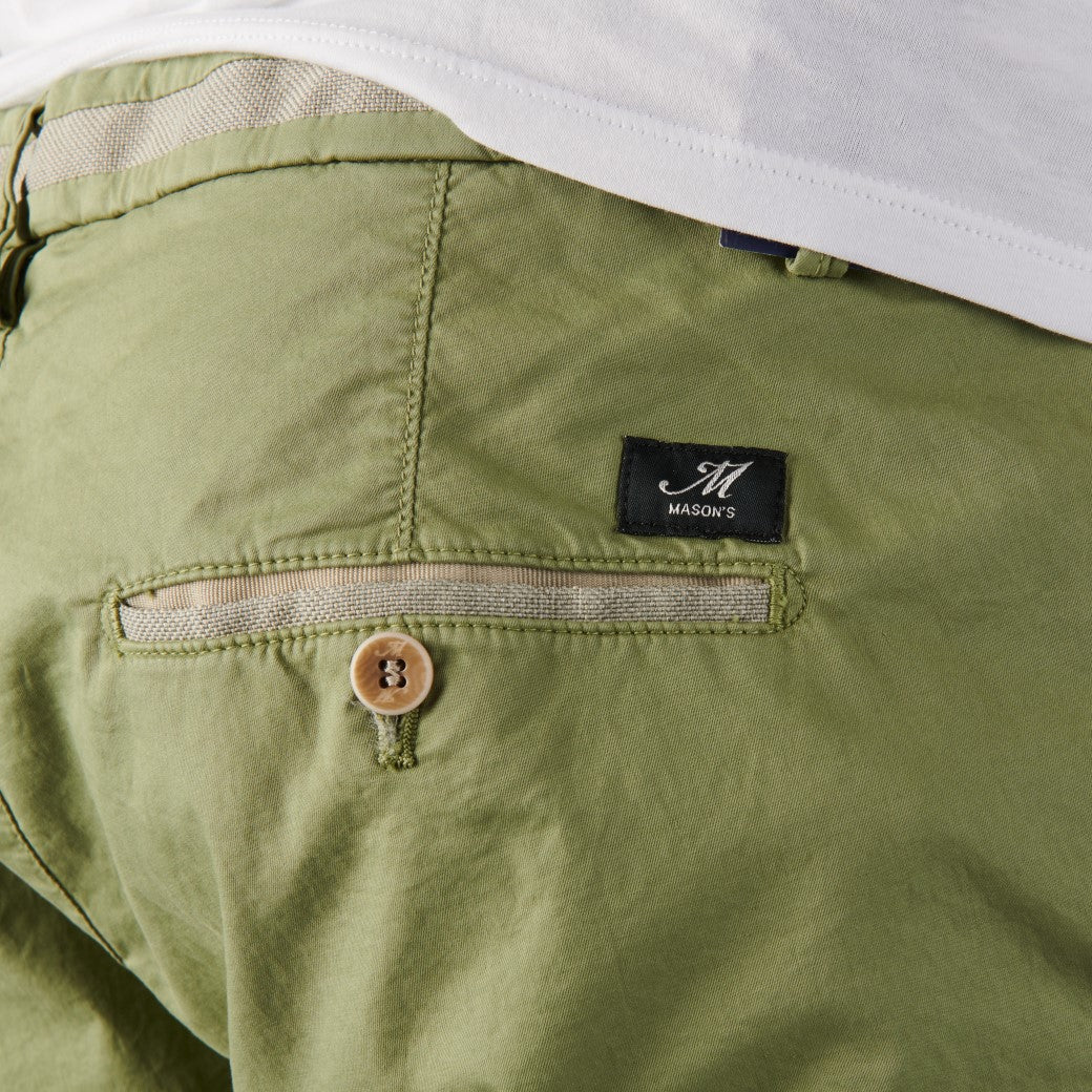 Mason’s Torino University Shorts Green – achteraanzicht