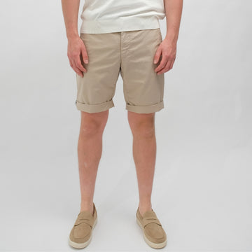MASON'S Torino University Cotton Shorts Beige – productbeeld 1