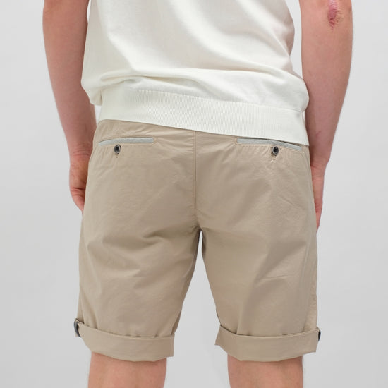 MASON'S Torino University Cotton Shorts Beige – productbeeld 4