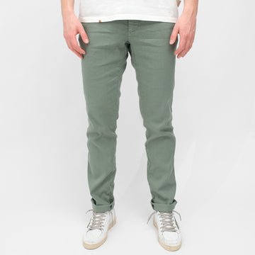 MASON'S Milano Jogger Linen Slim Fit Trousers Grey Green – productbeeld 1