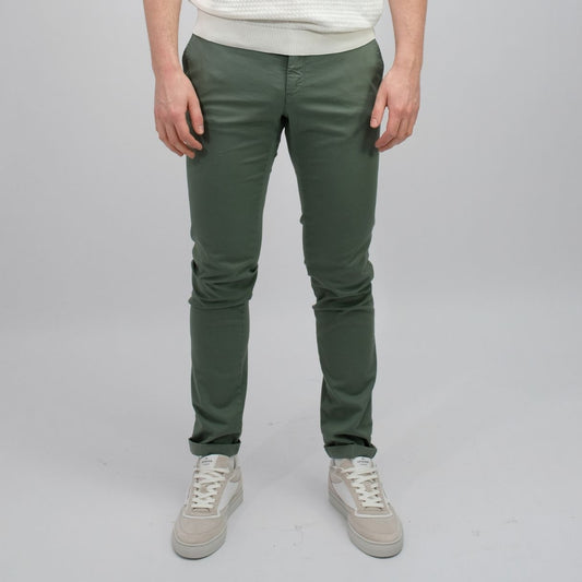 Mason’s Forte Dei Marmi Striped Slim Fit Trousers Green Khaki – productbeeld 1