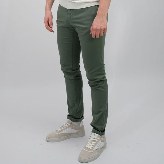 Mason’s Forte Dei Marmi Striped Slim Fit Trousers Green Khaki – productbeeld 2