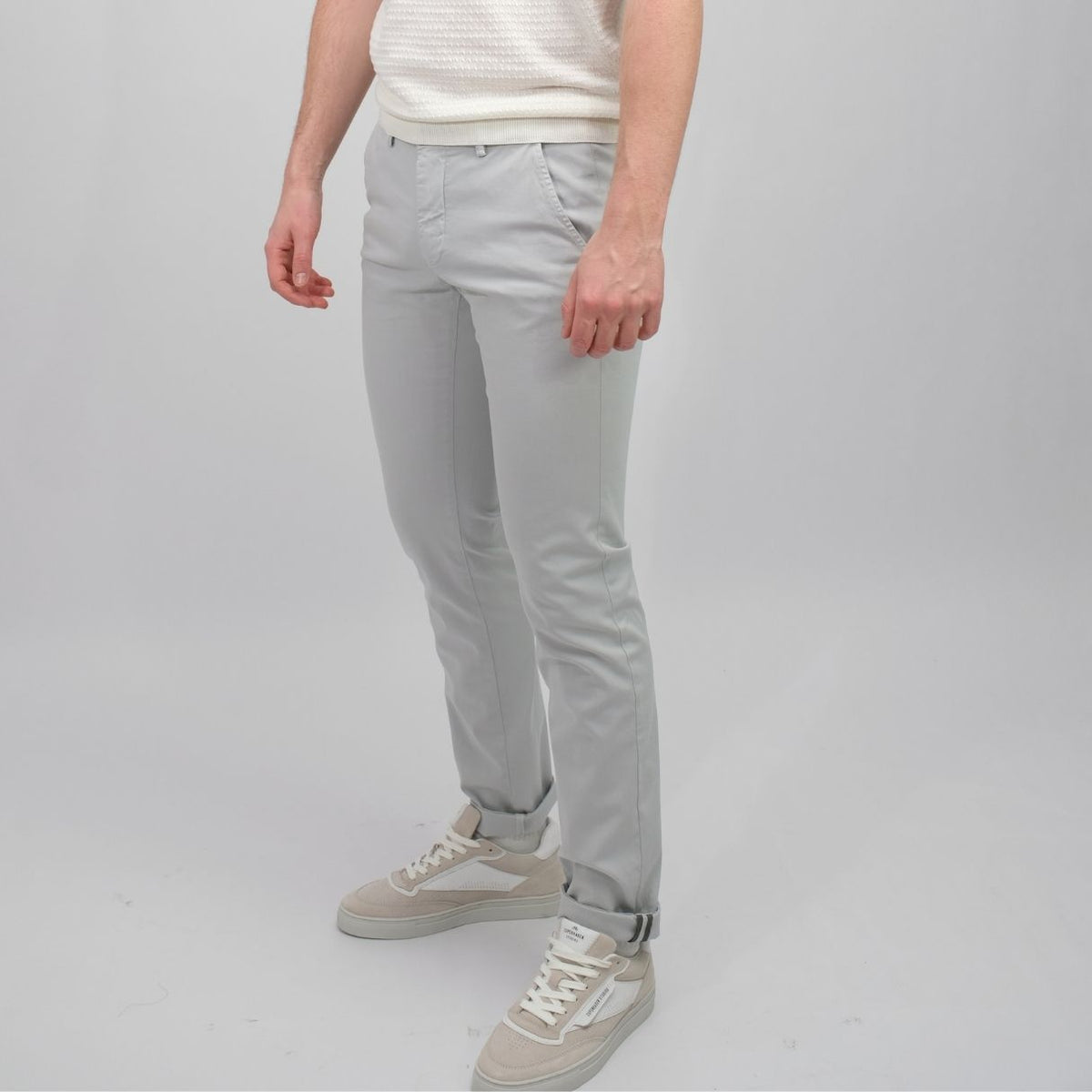 Mason’s Torino University Lyocell Trousers Ecru Beige – productbeeld 2