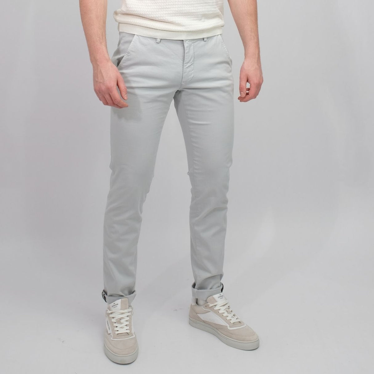 Mason’s Torino University Lyocell Trousers Ecru Beige – productbeeld 3