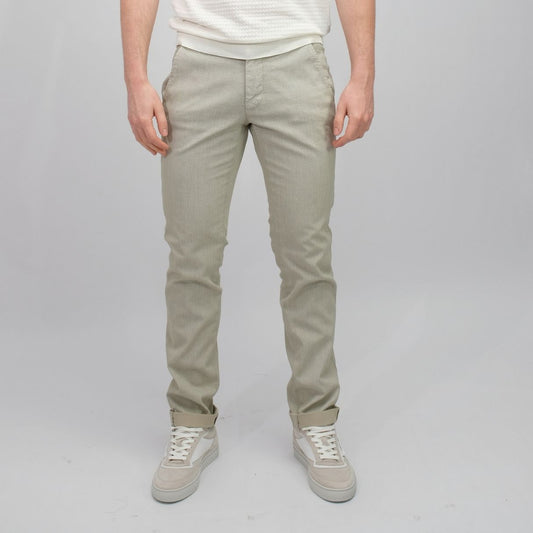 MASON'S Forte Dei Marmi Linen Look Chevron Trousers Beige – productbeeld 1