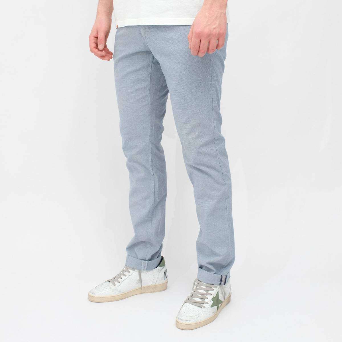 MASON'S Torino Style Regular Fit Trousers Light Blue – productbeeld 2