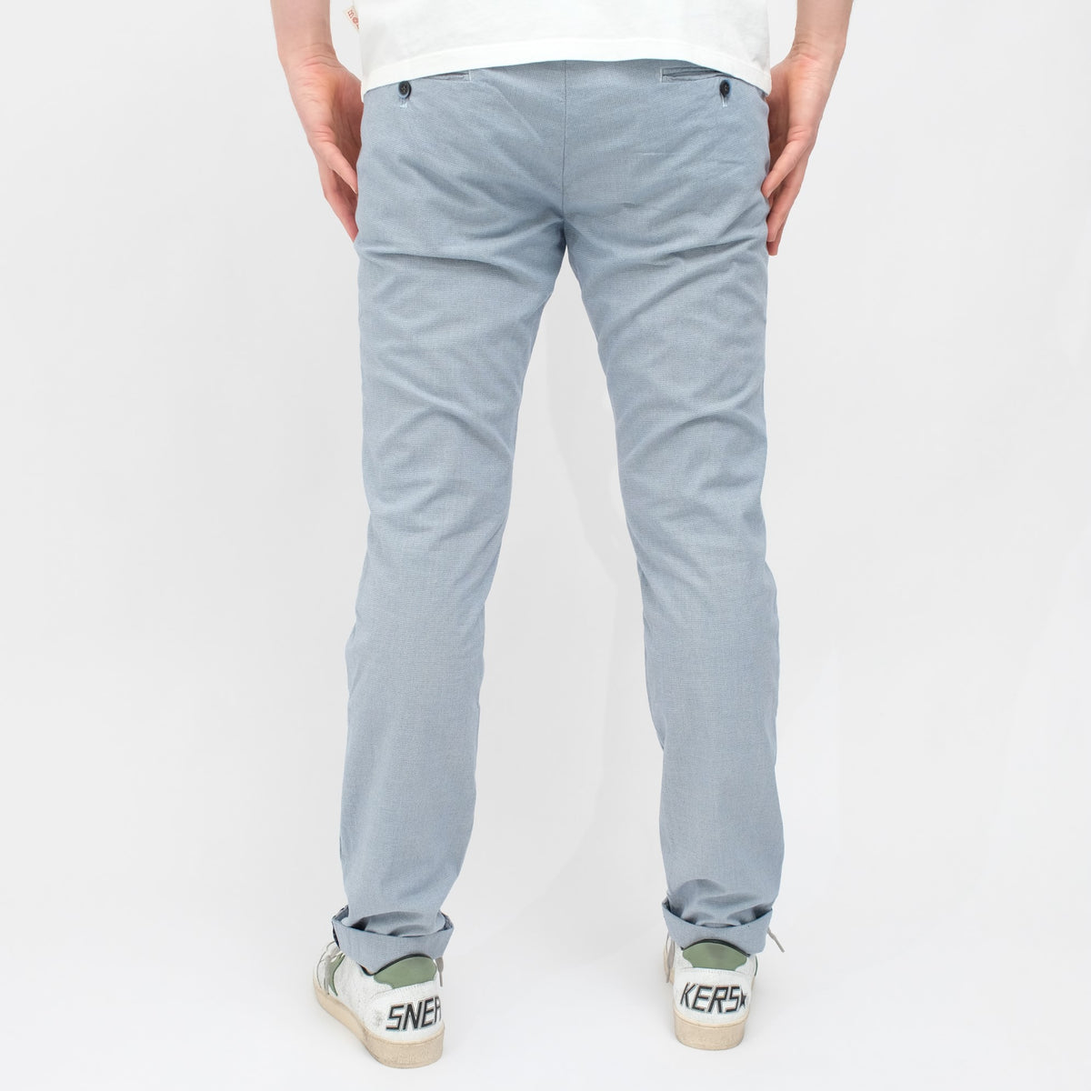 MASON'S Torino Style Regular Fit Trousers Light Blue – productbeeld 3