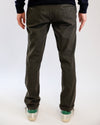 Mason's Dark Brown Torino Thin Check Regular Fit Trousers, gedragen achteraanzicht